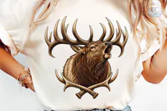 Elk Bugling Antlers PNG Sublimation Desi Product Image 6