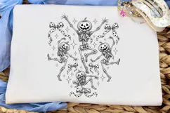 Dancing Pumpkin Skeleton PNG Shirt Desig Product Image 5