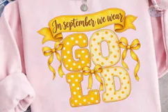 In September We Wear Gold PNG Tee Product Image 2