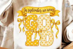 In September We Wear Gold PNG Tee Product Image 3