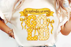 In September We Wear Gold PNG Tee Product Image 6