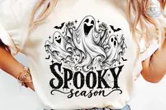 Spooky Season Ghost Halloween PNG Tee Product Image 6