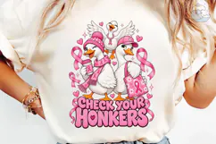 Check Your Honkers Breast Cancer PNG Tee Product Image 6