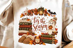 Tis The Season Fall Halloween PNG Tee Product Image 4