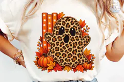 Leopard Ghost Fall Halloween PNG Shirt Product Image 6