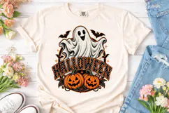Halloween Ghost Pumpkin PNG Shirt Design Product Image 2