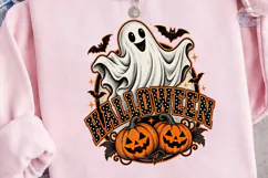 Halloween Ghost Pumpkin PNG Shirt Design Product Image 3