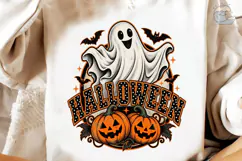 Halloween Ghost Pumpkin PNG Shirt Design Product Image 4