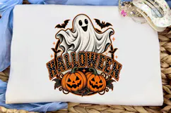 Halloween Ghost Pumpkin PNG Shirt Design Product Image 5