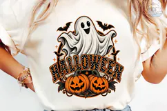 Halloween Ghost Pumpkin PNG Shirt Design Product Image 6