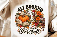 All Booked For Fall PNG Shirt Design Product Image 4