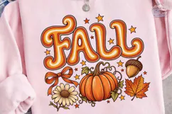 Retro Fall Pumpkin PNG Shirt Design Product Image 3