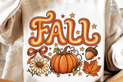 Retro Fall Pumpkin PNG Shirt Design Product Image 4