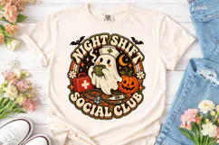 Night Shift Nurse Ghost Halloween PNG Te Product Image 2