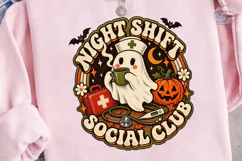 Night Shift Nurse Ghost Halloween PNG Te Product Image 3