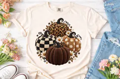 Boho Pumpkin Patch PNG Sublimation Tee Product Image 2