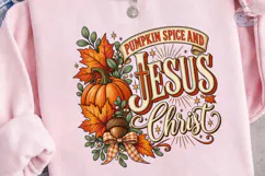Pumpkin Spice Jesus Christ Fall PNG Tee Product Image 3