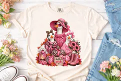 Hello Pink Duck Fall PNG Shirt Design Product Image 2