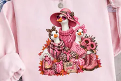 Hello Pink Duck Fall PNG Shirt Design Product Image 3
