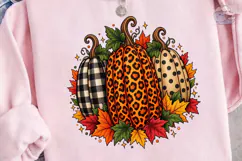 Patterned Pumpkins Fall PNG Shirt Design Product Image 3