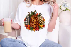 Patterned Pumpkins Fall PNG Shirt Design Product Image 5