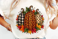Patterned Pumpkins Fall PNG Shirt Design Product Image 6