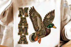 Mama Duck Hunting Camo PNG Shirt Design Product Image 3