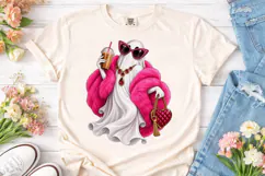 Sassy Ghost Pink Fur PNG Shirt Design Product Image 2
