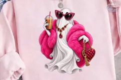Sassy Ghost Pink Fur PNG Shirt Design Product Image 3