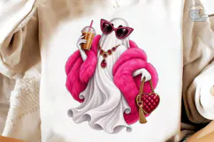 Sassy Ghost Pink Fur PNG Shirt Design Product Image 1