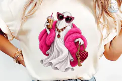 Sassy Ghost Pink Fur PNG Shirt Design Product Image 6