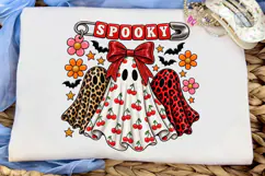 Spooky Ghost Coquette Halloween PNG Tee Product Image 5