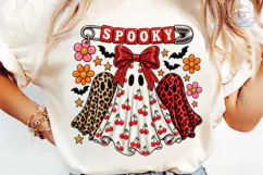 Spooky Ghost Coquette Halloween PNG Tee Product Image 6