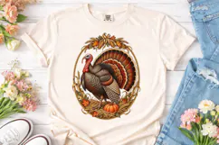 Vintage Thanksgiving Turkey PNG Shirt Product Image 2
