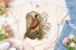 Vintage Pheasant Bird PNG Shirt Design Product Image 2