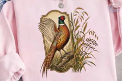 Vintage Pheasant Bird PNG Shirt Design Product Image 3