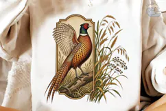 Vintage Pheasant Bird PNG Shirt Design Product Image 4
