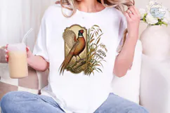 Vintage Pheasant Bird PNG Shirt Design Product Image 5