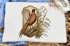 Vintage Pheasant Bird PNG Shirt Design Product Image 6