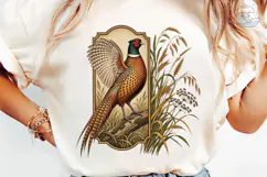Vintage Pheasant Bird PNG Shirt Design Product Image 1