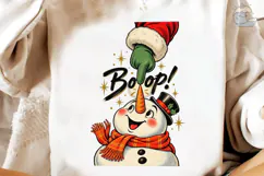 Boop Snowman Christmas PNG Shirt Design Product Image 3