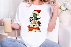 Boop Snowman Christmas PNG Shirt Design Product Image 4