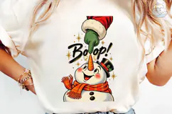 Boop Snowman Christmas PNG Shirt Design Product Image 6