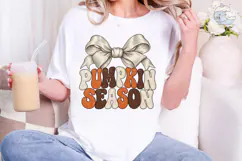 Pumpkin Season Coquette Bow PNG Shirt Product Image 4