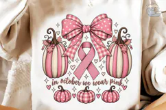 In October We Wear Pink PNG Shirt Product Image 3