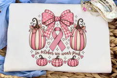 In October We Wear Pink PNG Shirt Product Image 5