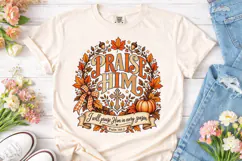 Praise Him Fall Autumn PNG Shirt Design Product Image 2