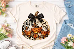 Halloween Pumpkin Ghost PNG Sublimation Product Image 2
