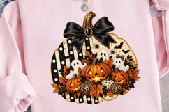 Halloween Pumpkin Ghost PNG Sublimation Product Image 3