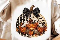 Halloween Pumpkin Ghost PNG Sublimation Product Image 4